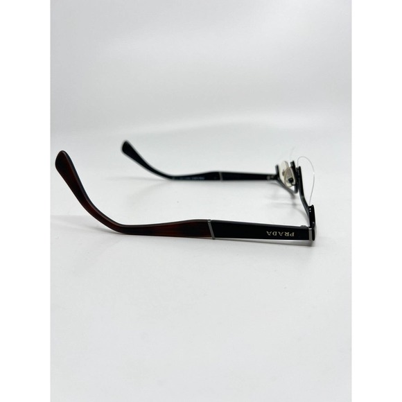PRADA VPR50P 1BO-1O1 53-19-145 Matte Black Woodgrain Eyeglasses Frames H8570 - Picture 5 of 10